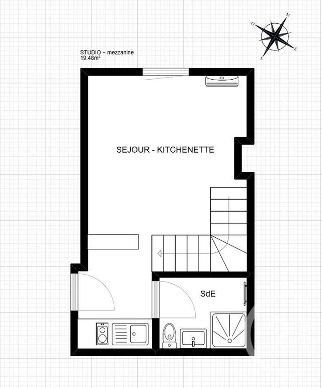 Appartement F1 à vendre - 1 pièce - 19.48 m2 - BORDEAUX - 33 - AQUITAINE - Century 21 Talent Immobilier