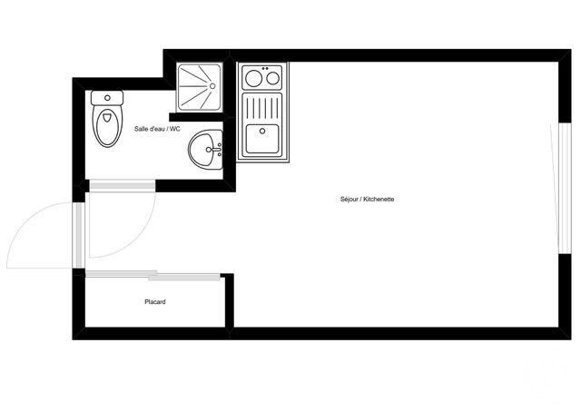 Appartement Studio à vendre - 1 pièce - 18.83 m2 - BORDEAUX - 33 - AQUITAINE - Century 21 Talent Immobilier