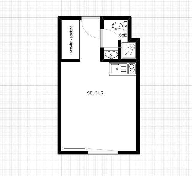 Appartement Studio à vendre - 1 pièce - 18.7 m2 - BORDEAUX - 33 - AQUITAINE - Century 21 Talent Immobilier